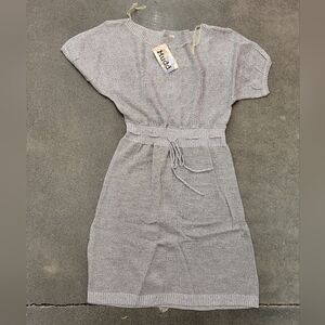 Mudd sweater dress, Light grey sparkle, NWT